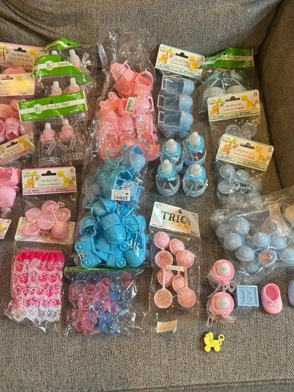 Bulk Baby Shower & Gender Reveal Favor Lot - Pink & Blue DIY Supplies